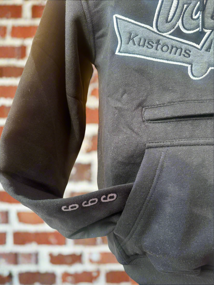 Tripsix Kustoms Embroidered Hoodie.