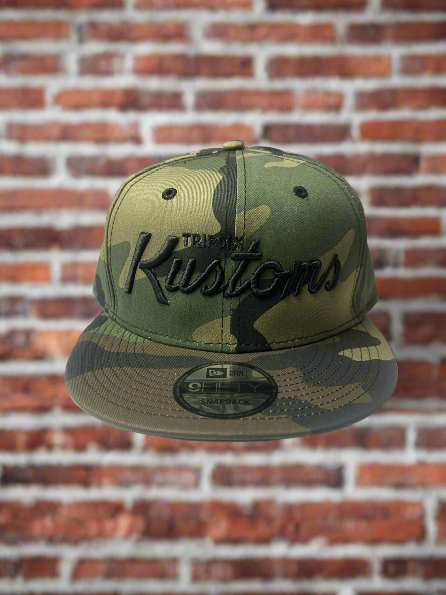 Tripsix Camo and Black Snapback