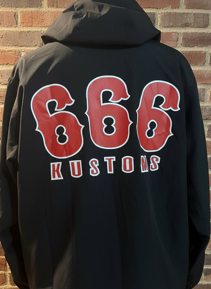 666 Kustoms Red & Black Anorak