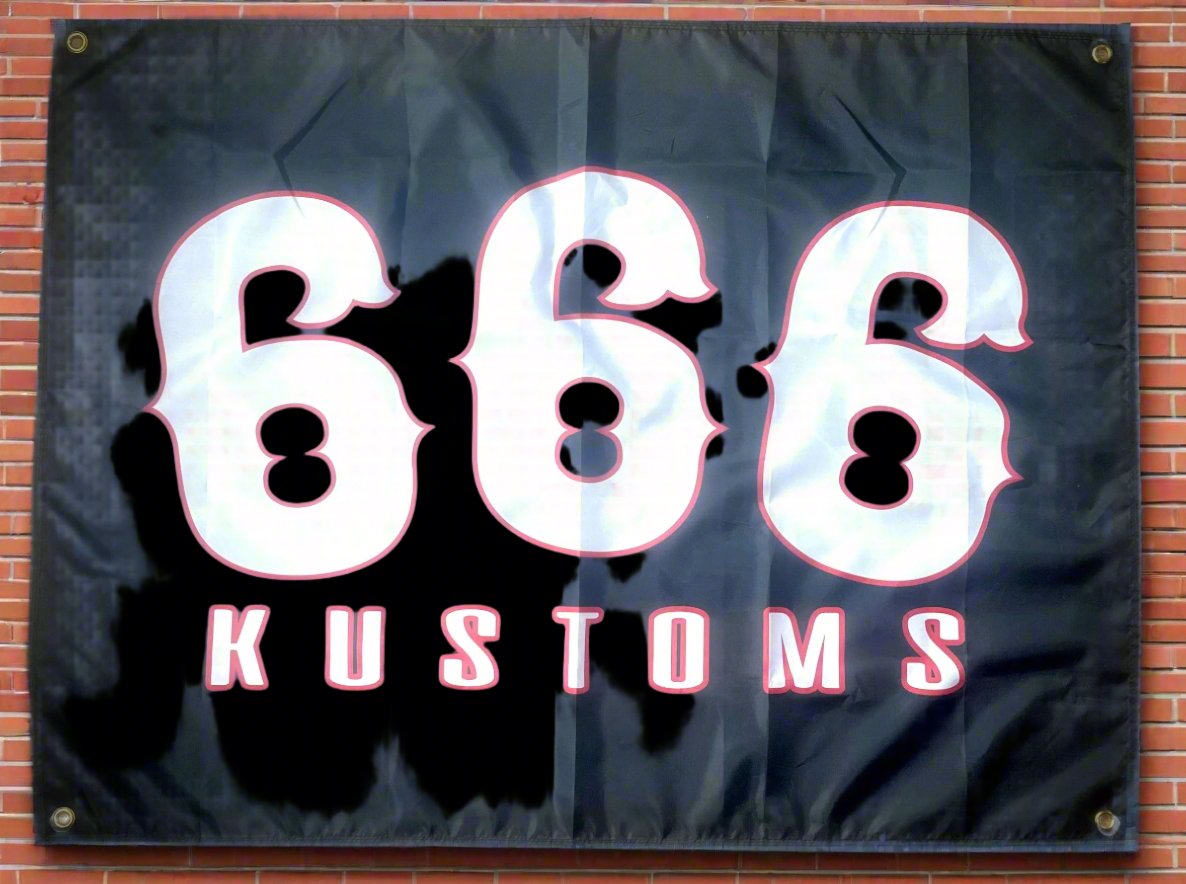 666 Kustoms Cloth Banner
