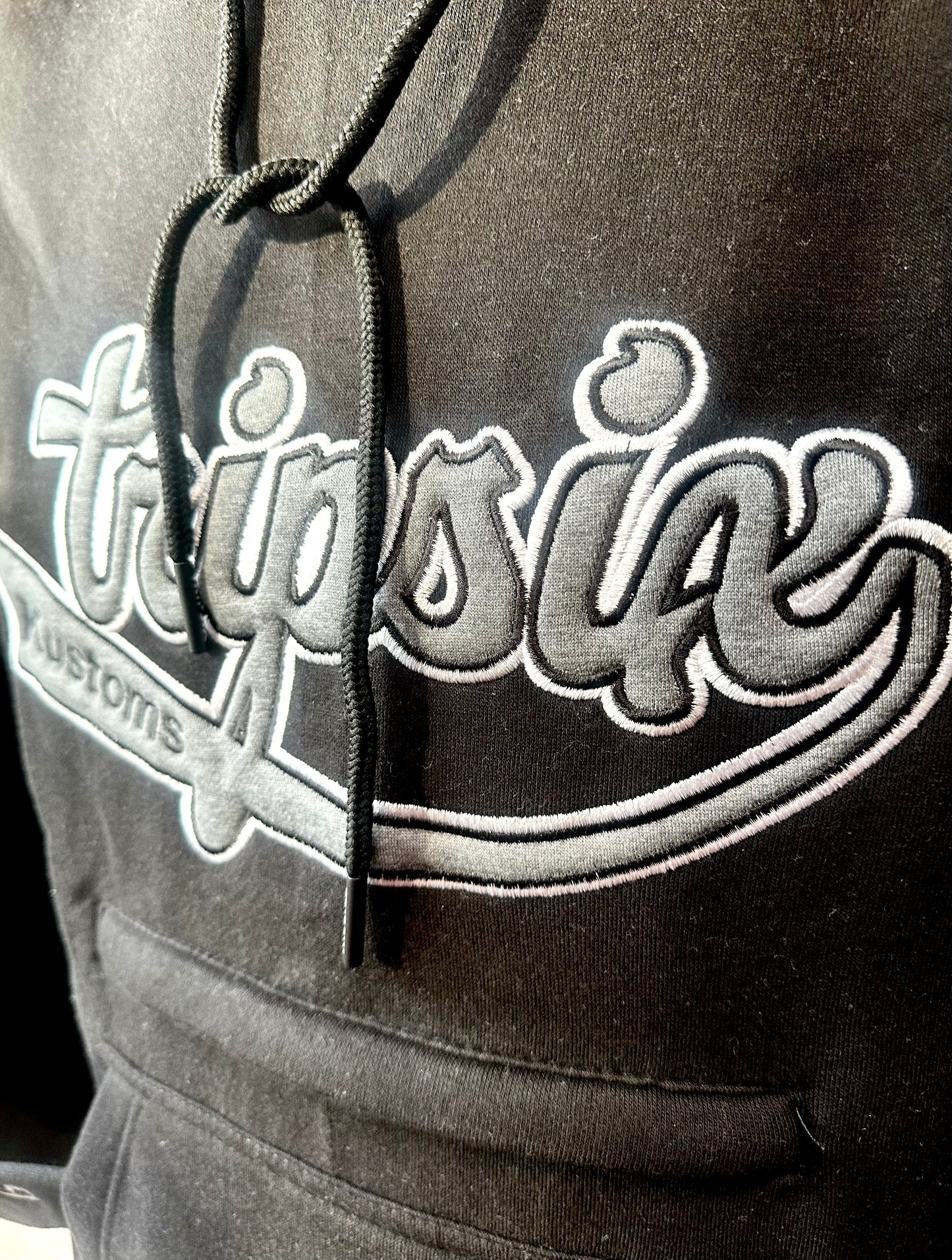 Tripsix Kustoms Embroidered Hoodie.