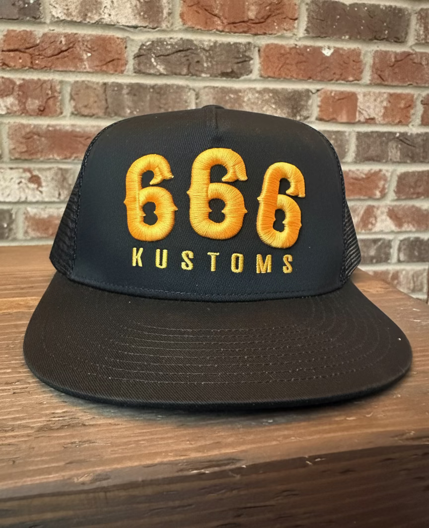 666 Gold & Black Snapback