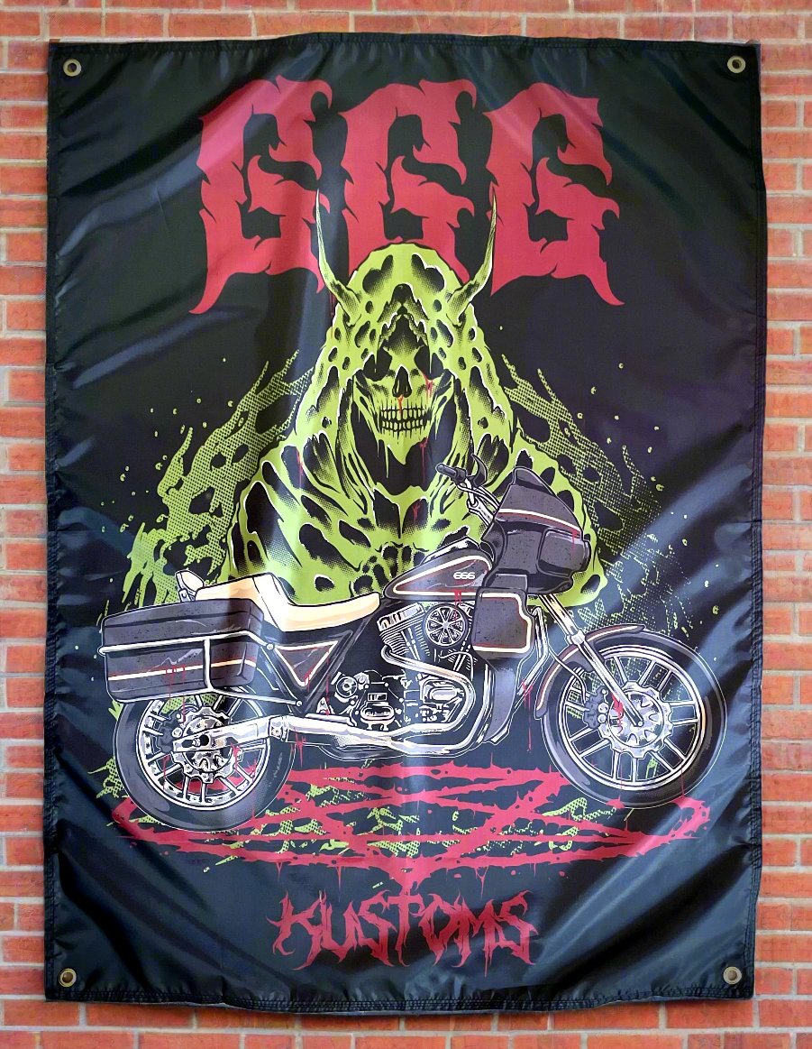 Tripsix Kustoms Demon Cloth Banner