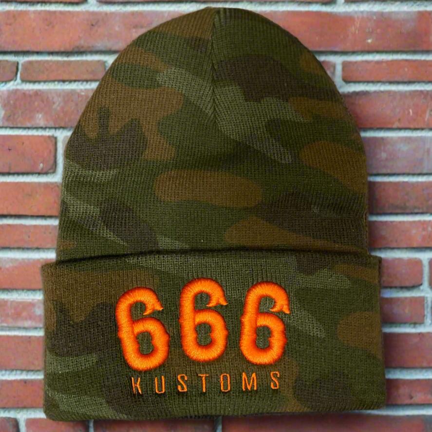 Camo & Orange Toque (666 or Tripsix)