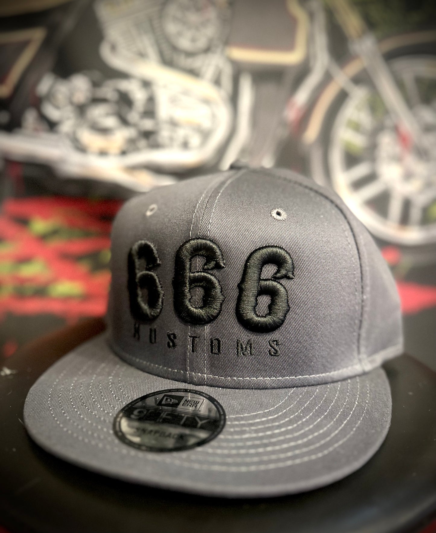 666 Charcoal and Black NEW ERA Snapback