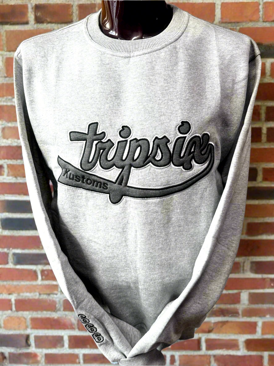 Tripsix Kustoms Grey Crewneck sweater