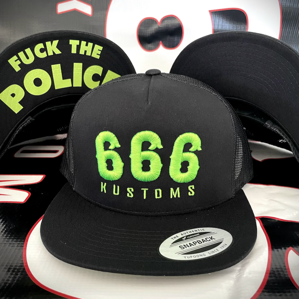 666 Green & Black Snapback