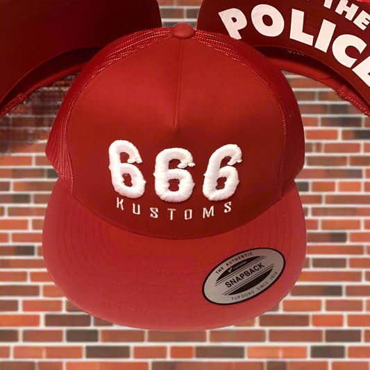 666 Red and White Snapback