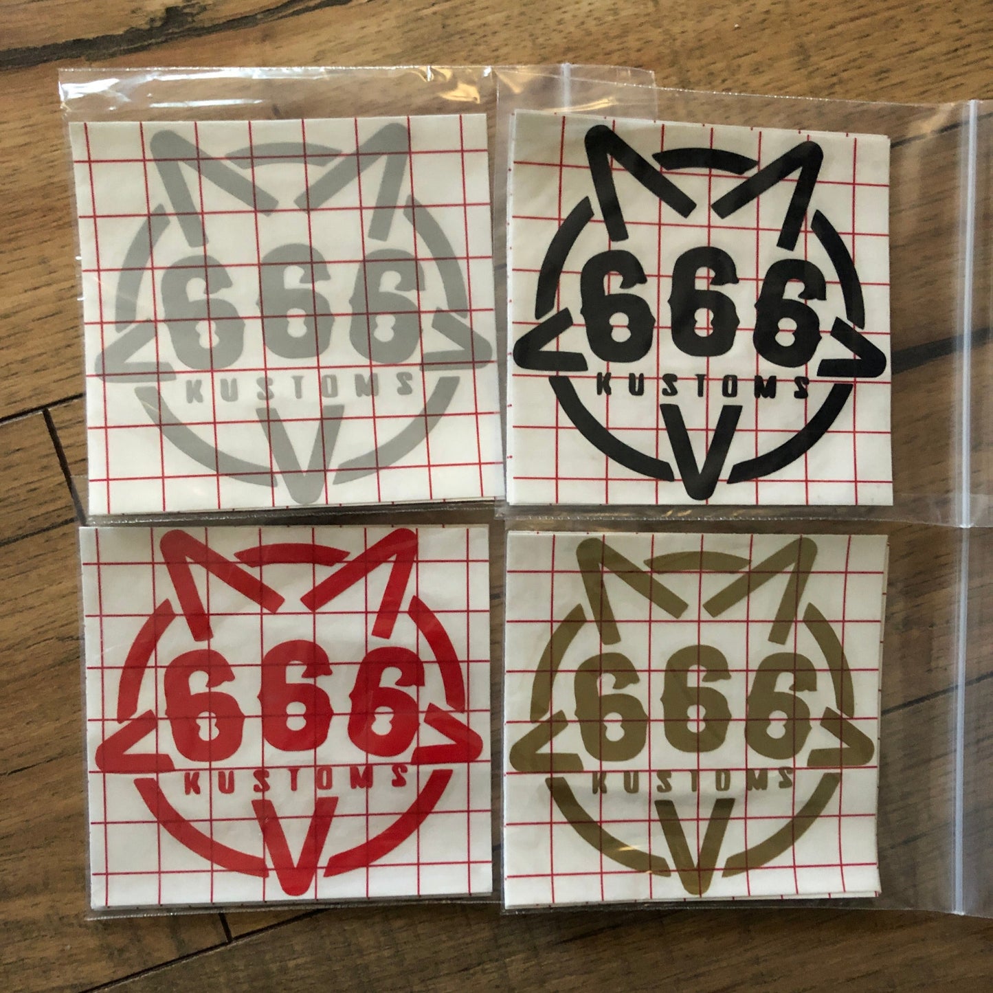 Pentagram Die Cut Decals 4 Pack