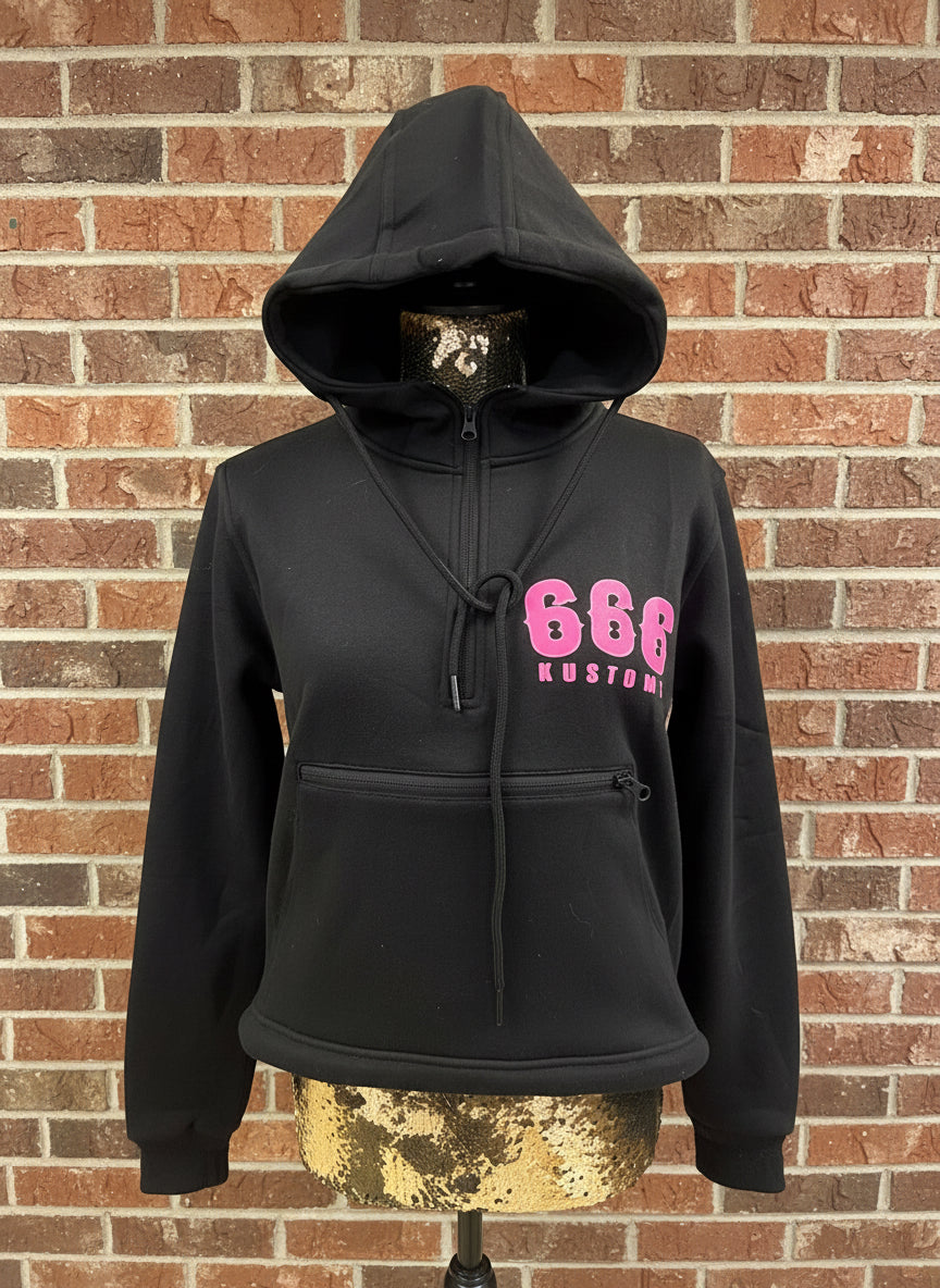 666 Womens Crop Hoodie