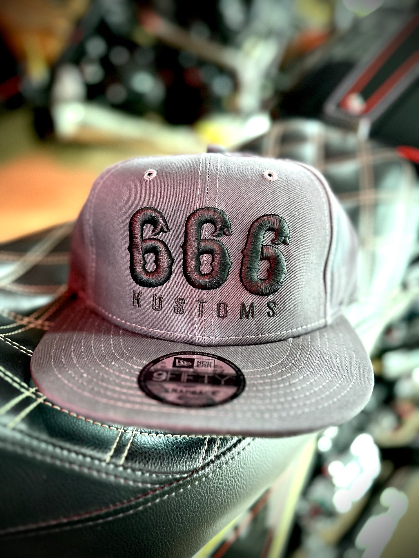 666 Charcoal and Black NEW ERA Snapback