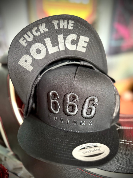 666 Black on Black Snapback