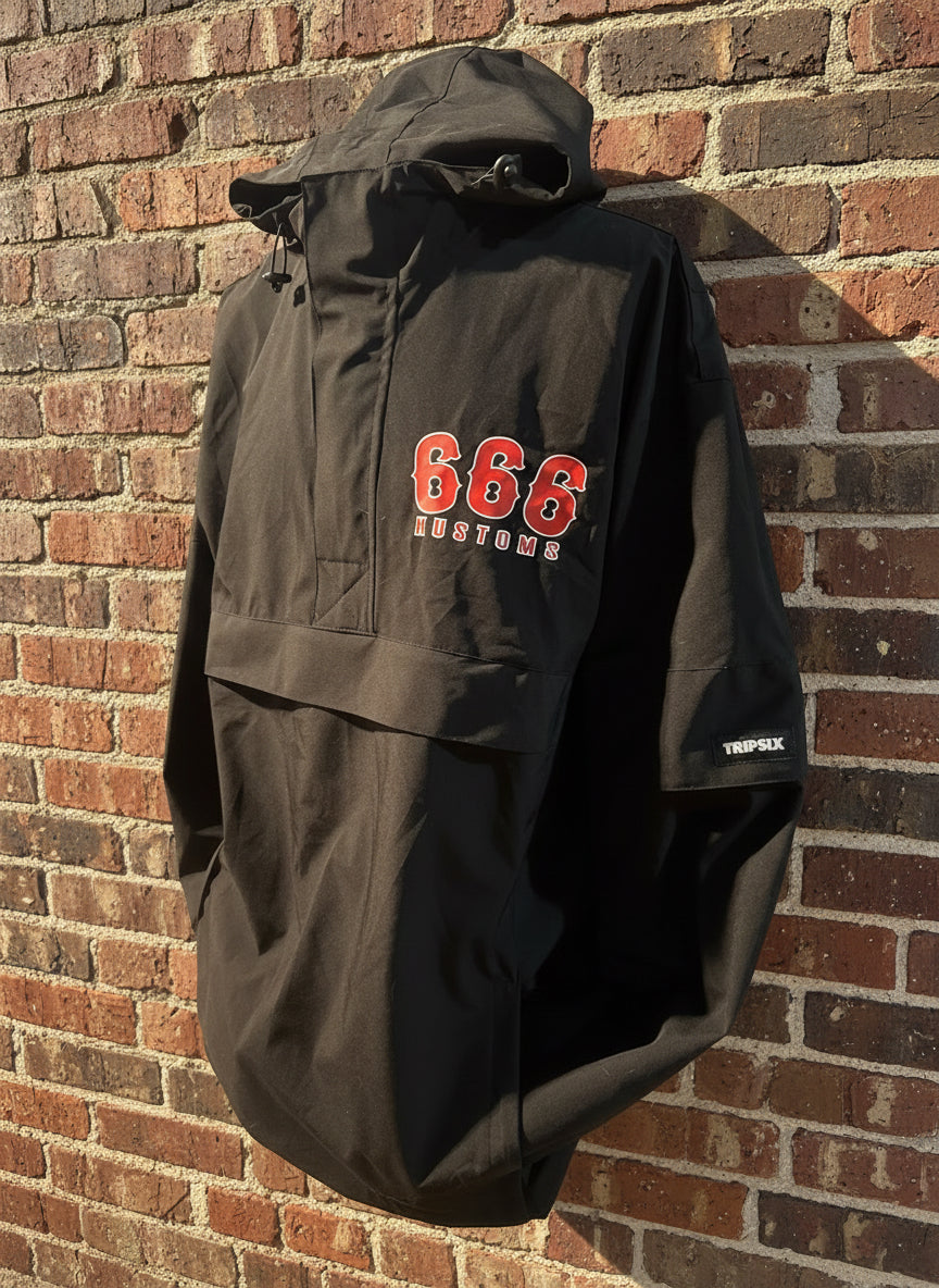 666 Kustoms Red & Black Anorak