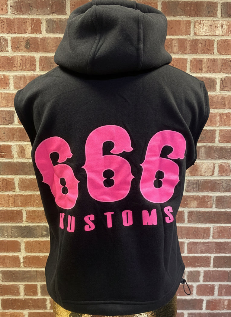 666 Womens Crop Hoodie