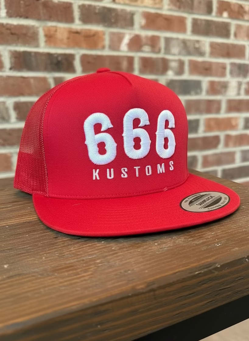 666 Red and White Snapback