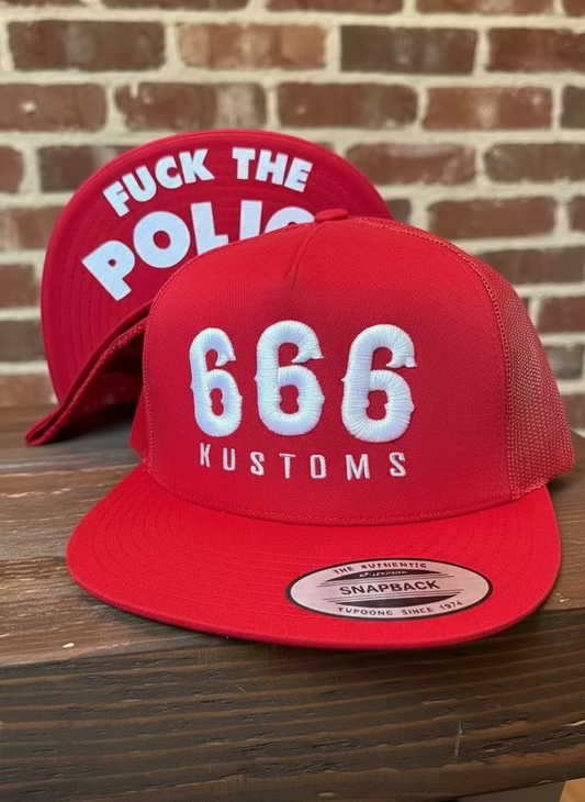 666 Red and White Snapback