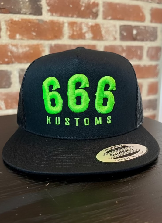 666 Green & Black Snapback