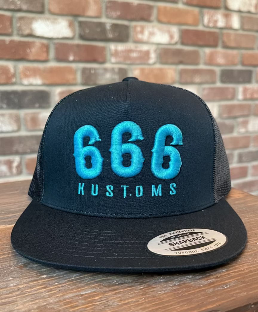 666 Teal & Black Snapback