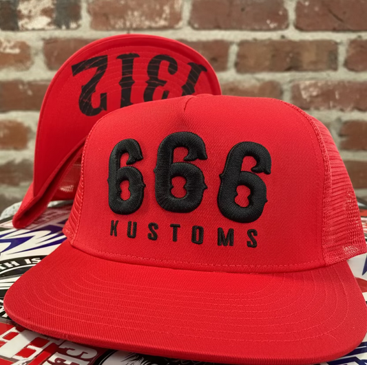 666 Red & Black Snapback 1312